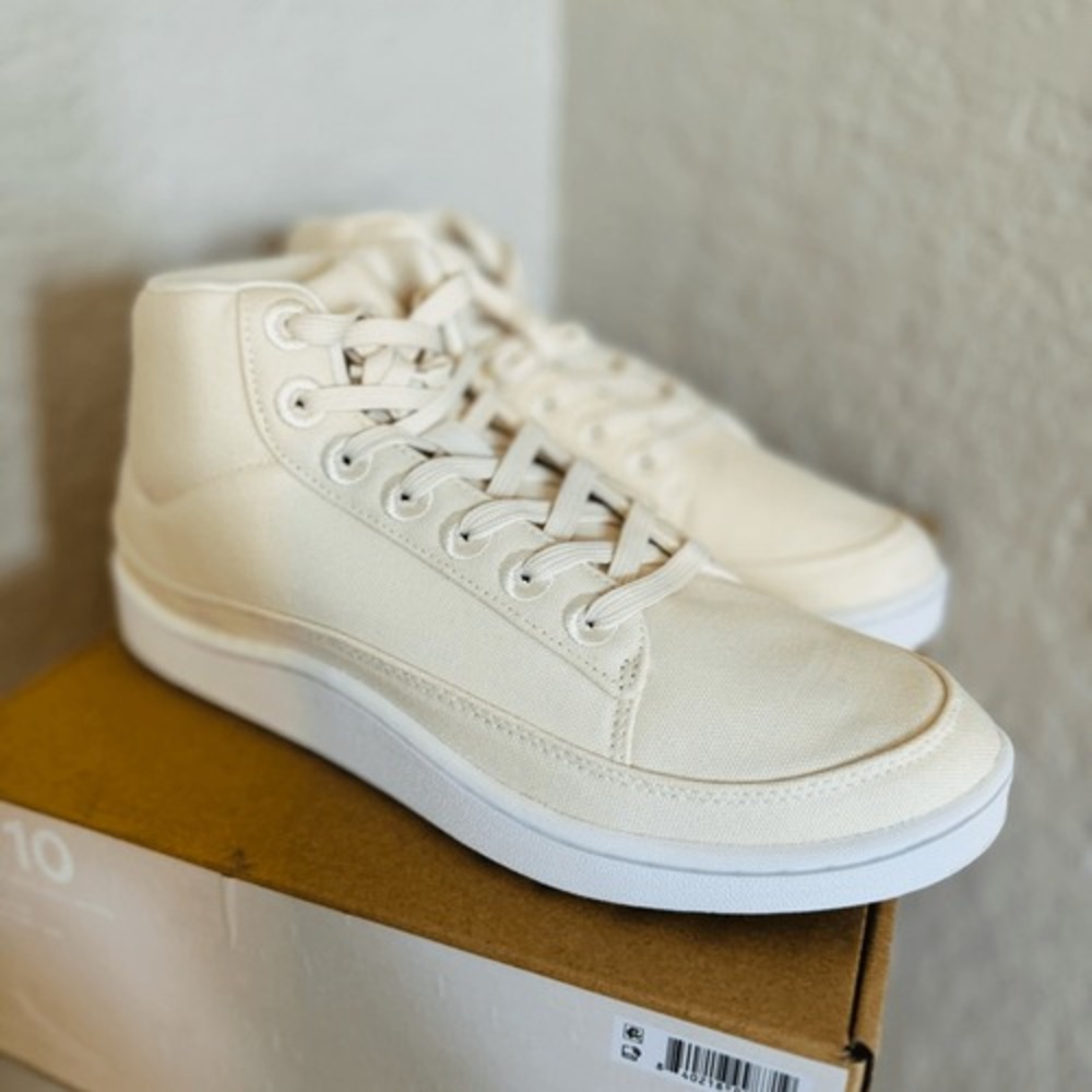 Allbirds Pacer Canvas Mid Top Retro Woman's Sneaker, Natural White, Size 9,‎ NWT